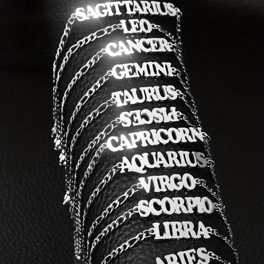 stainless steel zodiac letter pendant bracelets I have all zodiac signs